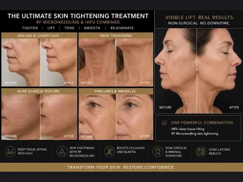 Results of combined treatment for the ultimate skin tightening treatment Newham